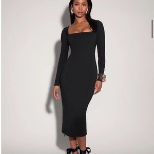 Chic Black Long Sleeve Dress